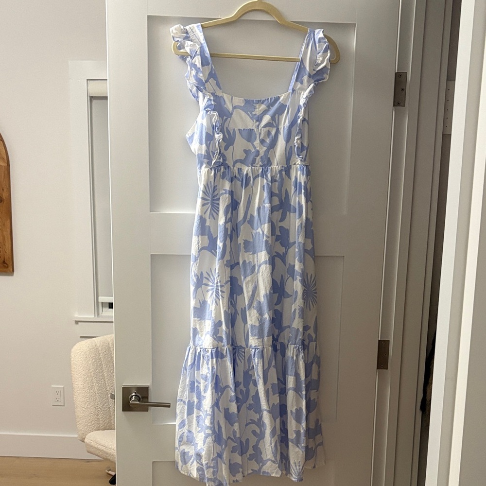 Floral Blue and White Sundress